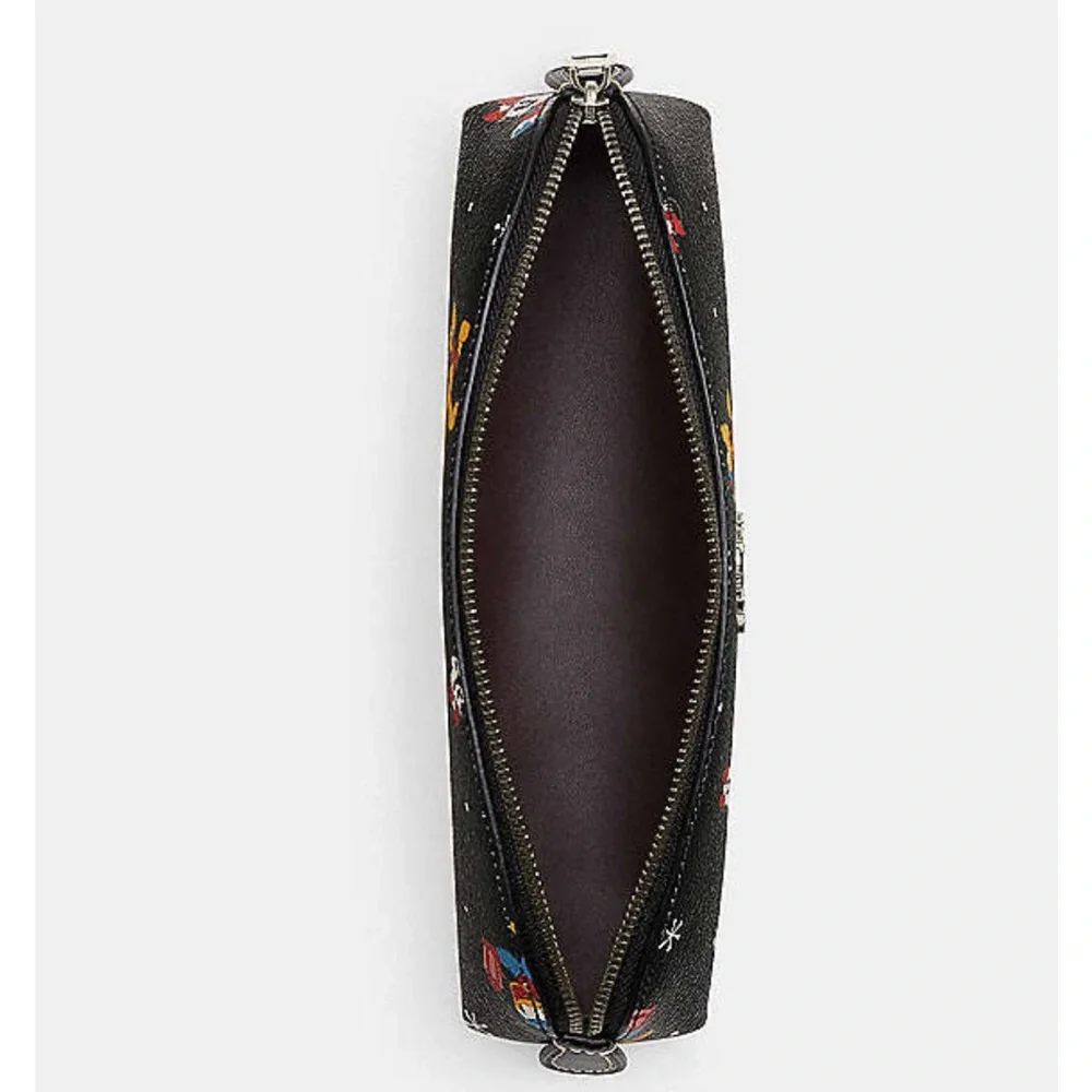 Disney X Coach Limited Edition Graphic Pencil Case With Holiday Print.